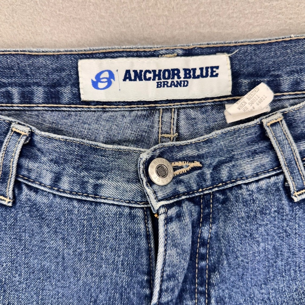 Vintage Anchor Blue Denim Capri's Pants Womens 9 Blue Jean Cropped Y2K 90s USA - Picture 2 of 9